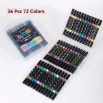 Marcador Metálico Canetinha Glitter Ponta Dupla Desenhos-SLX-123