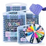 Marcador Metálico Canetinha Glitter Ponta Dupla Desenhos-SLX-123